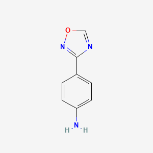 molecular formula C8H7N3O B1592163 4-(1,2,4-Oxadiazol-3-yl)aniline CAS No. 59908-70-2