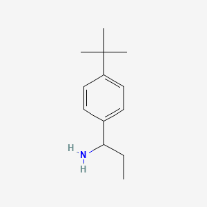 molecular formula C13H21N B1592180 1-(4-Tert-butylphenyl)propan-1-amine CAS No. 886496-86-2