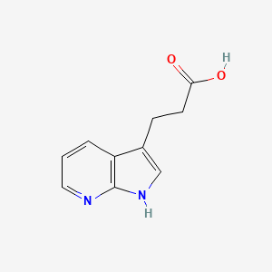 molecular formula C10H10N2O2 B1592190 1H-PYRROLO[2,3-B]PYRIDINE-3-PROPANOIC ACID CAS No. 27663-72-5