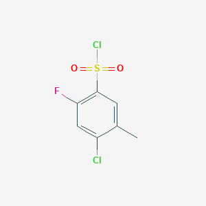 molecular formula C7H5Cl2FO2S B1592192 4-氯-2-氟-5-甲基苯磺酰氯 CAS No. 868755-70-8