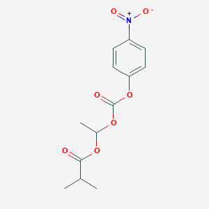 molecular formula C13H15NO7 B1592200 1-(((4-硝基苯氧)羰基)氧基)乙基异丁酸酯 CAS No. 194995-47-6