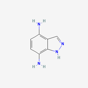 molecular formula C7H8N4 B1592213 1H-吲唑-4,7-二胺 CAS No. 918961-26-9