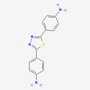 molecular formula C14H12N4S B1592216 4,4'-(1,3,4-噻二唑-2,5-二基)二苯胺 CAS No. 2642-62-8