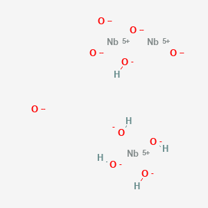 molecular formula H5Nb3O10 B1592217 五氧化二铌；氧；五氢氧化物 CAS No. 37349-30-7