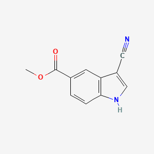 molecular formula C11H8N2O2 B1592218 Methyl 3-cyano-1H-indole-5-carboxylate CAS No. 194490-33-0
