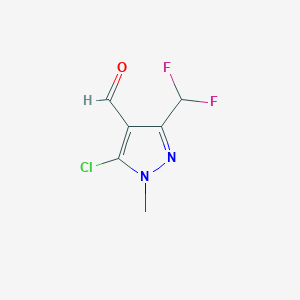 molecular formula C6H5ClF2N2O B1592219 5-Chloro-3-(difluoromethyl)-1-methyl-1H-pyrazole-4-carbaldehyde CAS No. 660845-30-7