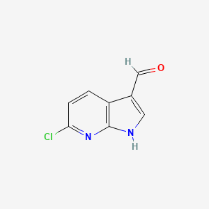 molecular formula C8H5ClN2O B1592246 6-chloro-1H-pyrrolo[2,3-b]pyridine-3-carbaldehyde CAS No. 383875-59-0
