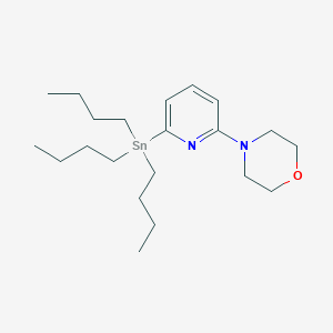molecular formula C21H38N2OSn B1592253 4-(6-(Tributylstannyl)pyridin-2-yl)morpholine CAS No. 869901-24-6
