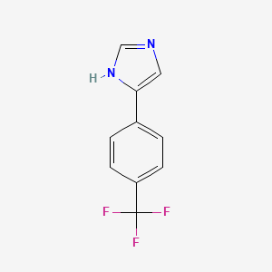 molecular formula C10H7F3N2 B1592254 4-(4-(Trifluoromethyl)phenyl)-1H-imidazole CAS No. 37148-86-0