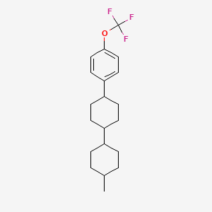 molecular formula C20H27F3O B1592294 4-[trans-4-(trans-4-Methylcyclohexyl)cyclohexyl]-1-trifluoromethoxybenzene CAS No. 281680-32-8