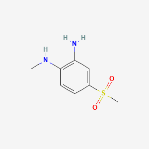 molecular formula C8H12N2O2S B1592310 N1-Methyl-4-(methylsulfonyl)benzene-1,2-diamine CAS No. 73097-51-5