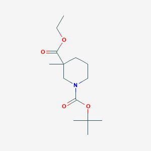 molecular formula C14H25NO4 B1592318 1-tert-Butyl 3-ethyl 3-methylpiperidine-1,3-dicarboxylate CAS No. 278789-43-8
