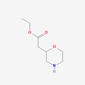 molecular formula C8H15NO3 B1592329 Ethyl 2-(morpholin-2-yl)acetate CAS No. 503601-25-0