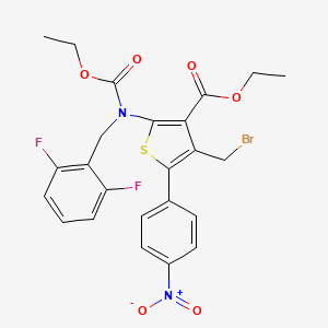 Ethyl 4-(bromomethyl)-2-[(2,6-difluorophenyl)methyl-ethoxycarbonylamino]-5-(4-nitrophenyl)thiophene-3-carboxylate