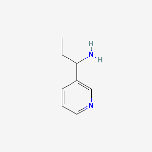 molecular formula C8H12N2 B1592338 1-(Pyridin-3-yl)propan-1-amine CAS No. 60289-67-0