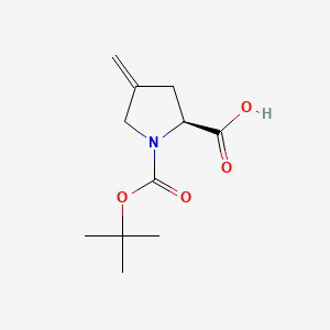 molecular formula C11H17NO4 B1592347 N-Boc-4-methylene-L-proline CAS No. 84348-38-9