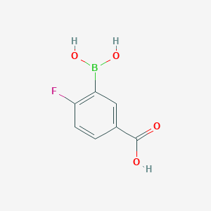 molecular formula C7H6BFO4 B1592349 5-羧基-2-氟苯硼酸 CAS No. 874219-59-7