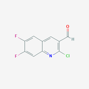 molecular formula C10H4ClF2NO B1592350 2-Chloro-6,7-difluoroquinoline-3-carbaldehyde CAS No. 209909-13-7