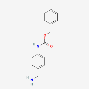 molecular formula C15H16N2O2 B1592352 Benzyl (4-(aminomethyl)phenyl)carbamate CAS No. 443331-14-4