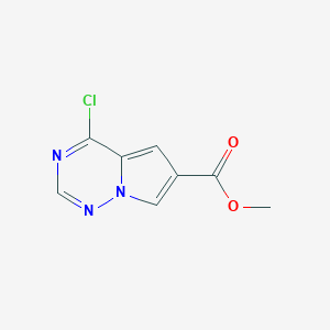 molecular formula C8H6ClN3O2 B1592353 Methyl 4-chloropyrrolo[2,1-f][1,2,4]triazine-6-carboxylate CAS No. 1005196-61-1