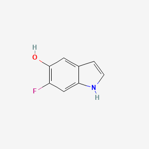 molecular formula C8H6FNO B1592363 6-fluoro-1H-indol-5-ol CAS No. 288386-15-2