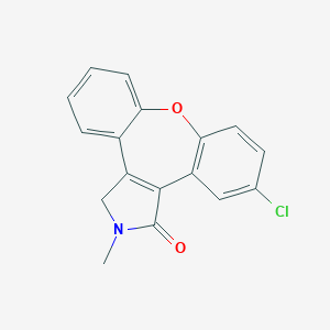 molecular formula C17H12ClNO2 B159237 11-氯-2-甲基-2,3-二氢-1H-二苯并[2,3:6,7]氧杂环[4,5-c]吡咯-1-酮 CAS No. 1012884-46-6
