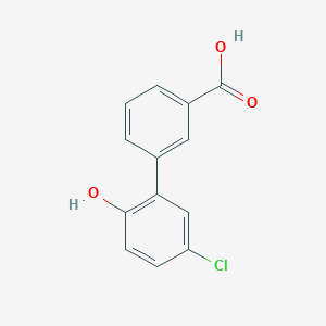 molecular formula C13H9ClO3 B1592378 5'-Chloro-2'-hydroxy-[1,1'-biphenyl]-3-carboxylic acid CAS No. 376592-57-3