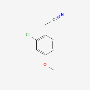 molecular formula C9H8ClNO B1592387 (2-Chloro-4-methoxyphenyl)acetonitrile CAS No. 170737-93-6