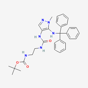 2-Methyl-3-tritylamino-4-[(2-N-bocamino)ethylaminoacarbonyl]amino-2H-pyrazole