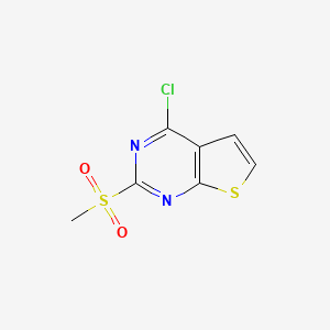 molecular formula C7H5ClN2O2S2 B1592424 4-Chloro-2-(methylsulfonyl)thieno[2,3-d]pyrimidine CAS No. 598298-11-4