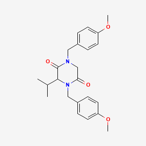 molecular formula C23H28N2O4 B1592425 1,4-Bis[(4-methoxyphenyl)methyl]-3-propan-2-ylpiperazine-2,5-dione CAS No. 479681-55-5