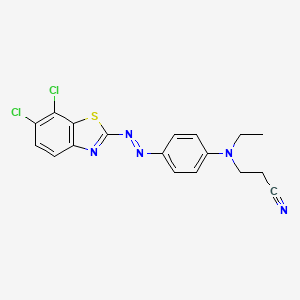 molecular formula C18H15Cl2N5S B1592451 3-[[4-[(6,7-Dichlorobenzothiazol-2-yl)azo]phenyl]ethylamino]propanenitrile CAS No. 78564-87-1
