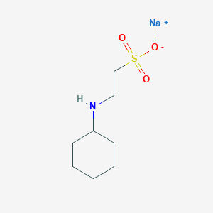 molecular formula C8H17NNaO3S B1592461 Ethanesulfonic acid, 2-(cyclohexylamino)-, monosodium salt CAS No. 3076-05-9