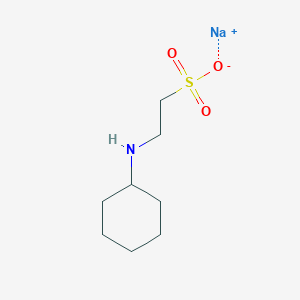 molecular formula C8H16NNaO3S B1592461 Ethanesulfonic acid, 2-(cyclohexylamino)-, monosodium salt CAS No. 3076-05-9