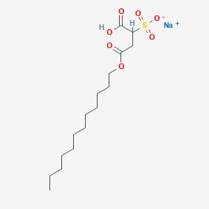 molecular formula C16H29NaO7S B1592466 Succinic acid, sulfo-, monododecyl ester, disodium salt CAS No. 26838-05-1