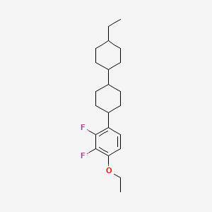 molecular formula C22H32F2O B1592475 trans,trans-4''-(4-Ethoxy-2,3-difluoro-phenyl)-4-ethyl-bicyclohexyl CAS No. 253199-08-5
