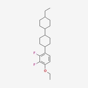 molecular formula C22H32F2O B1592475 1-Ethoxy-4-[4-(4-ethylcyclohexyl)cyclohexyl]-2,3-difluorobenzene CAS No. 253199-08-5