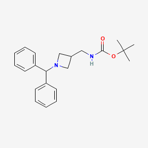 molecular formula C22H28N2O2 B1592477 tert-Butyl ((1-benzhydrylazetidin-3-yl)methyl)carbamate CAS No. 91189-19-4