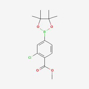 molecular formula C14H18BClO4 B1592489 Methyl 2-chloro-4-(4,4,5,5-tetramethyl-1,3,2-dioxaborolan-2-yl)benzoate CAS No. 334018-52-9