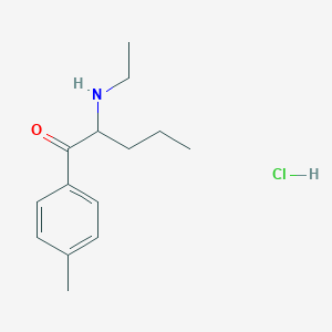 molecular formula C14H22ClNO B159253 Valerophenone, 2-(ethylamino)-4'-methyl-, hydrochloride CAS No. 18297-05-7