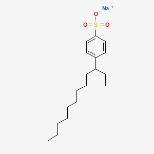 molecular formula C18H29NaO3S B1592539 苯磺酸，C10-14-烷基衍生物，钠盐 CAS No. 69669-44-9