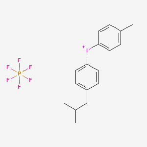 molecular formula C17H20F6IP B1592545 碘鎓，(4-甲苯基)[4-(2-甲基丙基)苯基]-，六氟磷酸盐(1-) CAS No. 344562-80-7