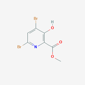 molecular formula C7H5Br2NO3 B1592547 Methyl 4,6-dibromo-3-hydroxypicolinate CAS No. 321596-55-8