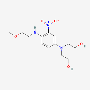 molecular formula C13H21N3O5 B1592550 1-[(2'-Methoxyethyl)amino]-2-nitro-4-[di-(2'-hydroxyethyl)amino]benzene CAS No. 23920-15-2