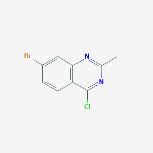 molecular formula C9H6BrClN2 B1592551 7-Bromo-4-chloro-2-methylquinazoline CAS No. 403850-84-0