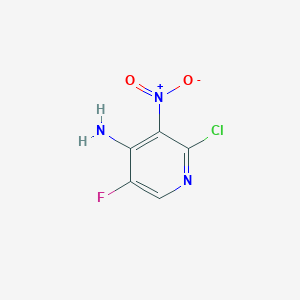 B1592555 2-Chloro-5-fluoro-3-nitropyridin-4-amine CAS No. 405230-90-2