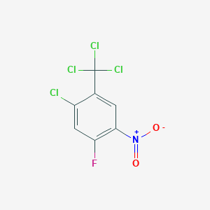 molecular formula C7H2Cl4FNO2 B1592577 1-Chloro-5-fluoro-4-nitro-2-(trichloromethyl)benzene CAS No. 908009-54-1