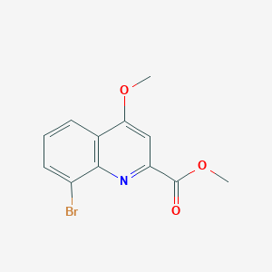 molecular formula C12H10BrNO3 B1592584 Methyl 8-bromo-4-methoxyquinoline-2-carboxylate CAS No. 921760-93-2
