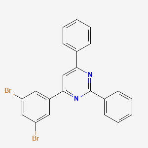 molecular formula C22H14Br2N2 B1592587 4-(3,5-二溴苯基)-2,6-二苯基嘧啶 CAS No. 607740-08-9