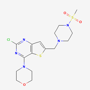 4-(2-Chloro-6-((4-(methylsulfonyl)piperazin-1-yl)methyl)thieno[3,2-d]pyrimidin-4-yl)morpholine